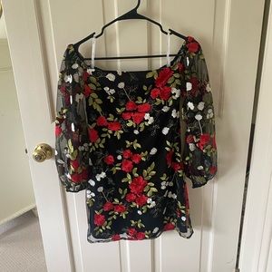 Lovers + friends floral mini dress